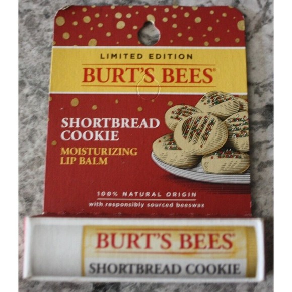 (2) Burt's Bees Lip Balm Shortbread Cookie & Cranderry Spritz Limited Ed NIP - Picture 2 of 4